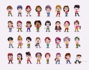 A Variety of Avatars Designed to Visually Represent Internet Users, Drawn Manga Style. From free_manga_avatar_faces_vol_2_by_pixeden-d49grhd.jpg