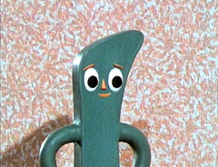 Gumby by Art Clokey as represented by stewf on Flickr at https-::www.flickr.com:photos:stewf:sets:1168574:detail