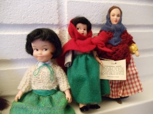 Dolls from 1930s to 1960s Ireland. Penny Brite Clone, Crolly Doll, Jay of Dublin. Photo by Omnidoll.